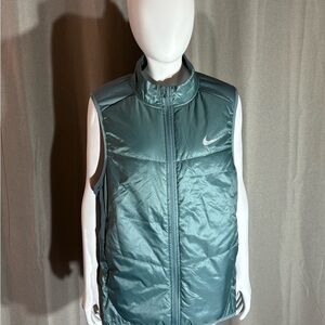 Nike Green Blue Athletic Vest Quilted Insulation